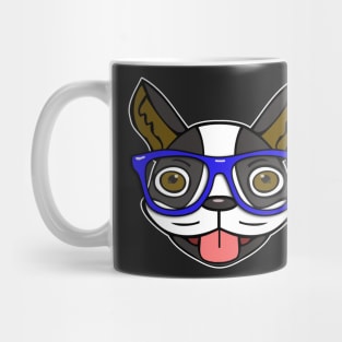 Hipster Boston Terrier Mug